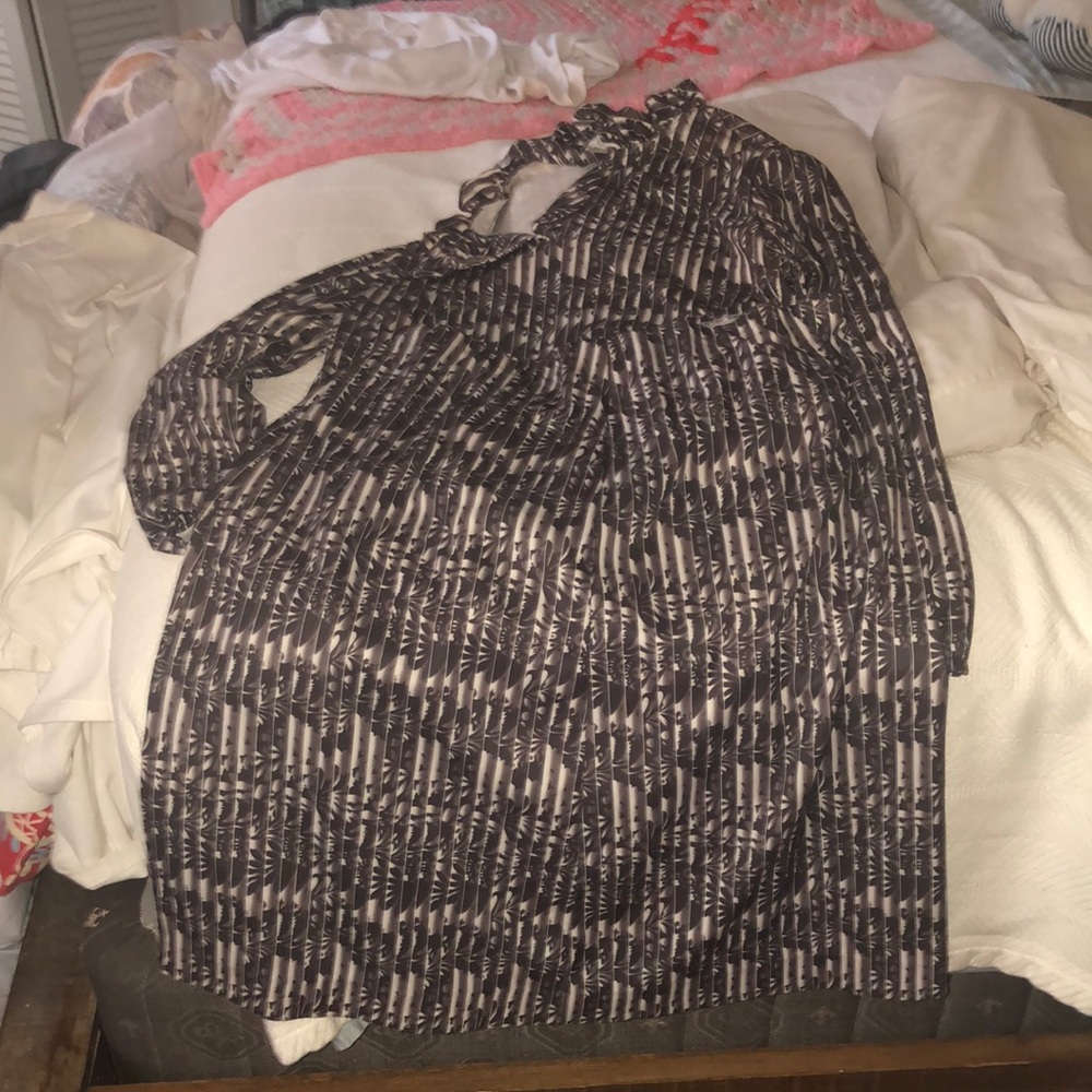 Striped Black and Gray Women's Sweater